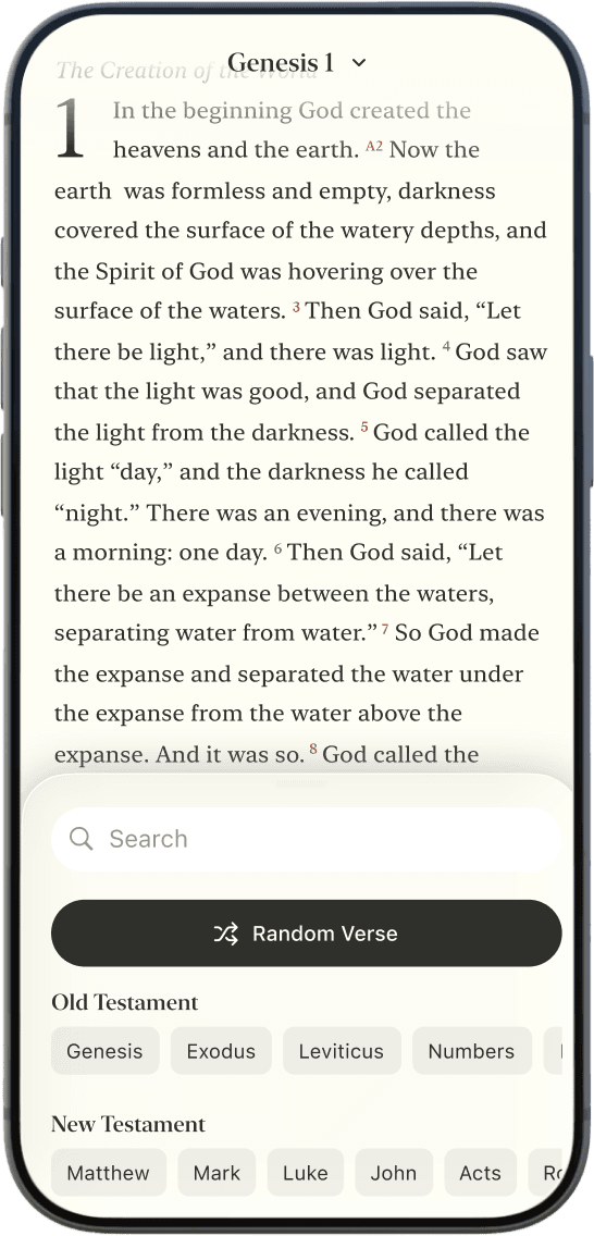 Communion app showing Genesis 1